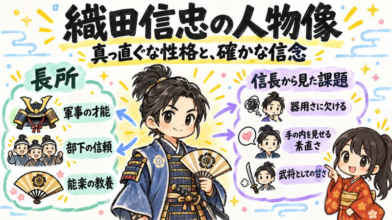グラレコ風、織田信忠の人物像|