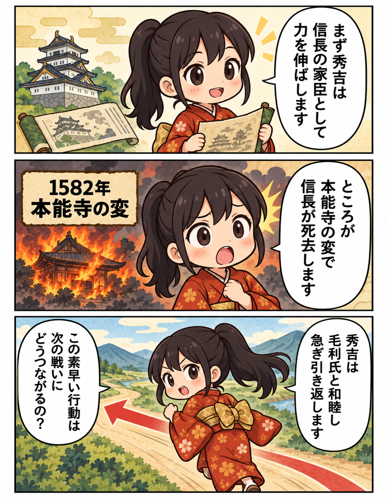マンガでわかる02，豊臣秀吉の登場背景