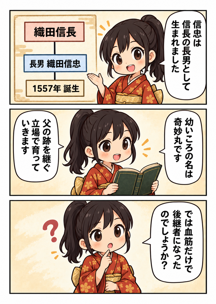 まんがでわかる02、織田信忠の基本情報