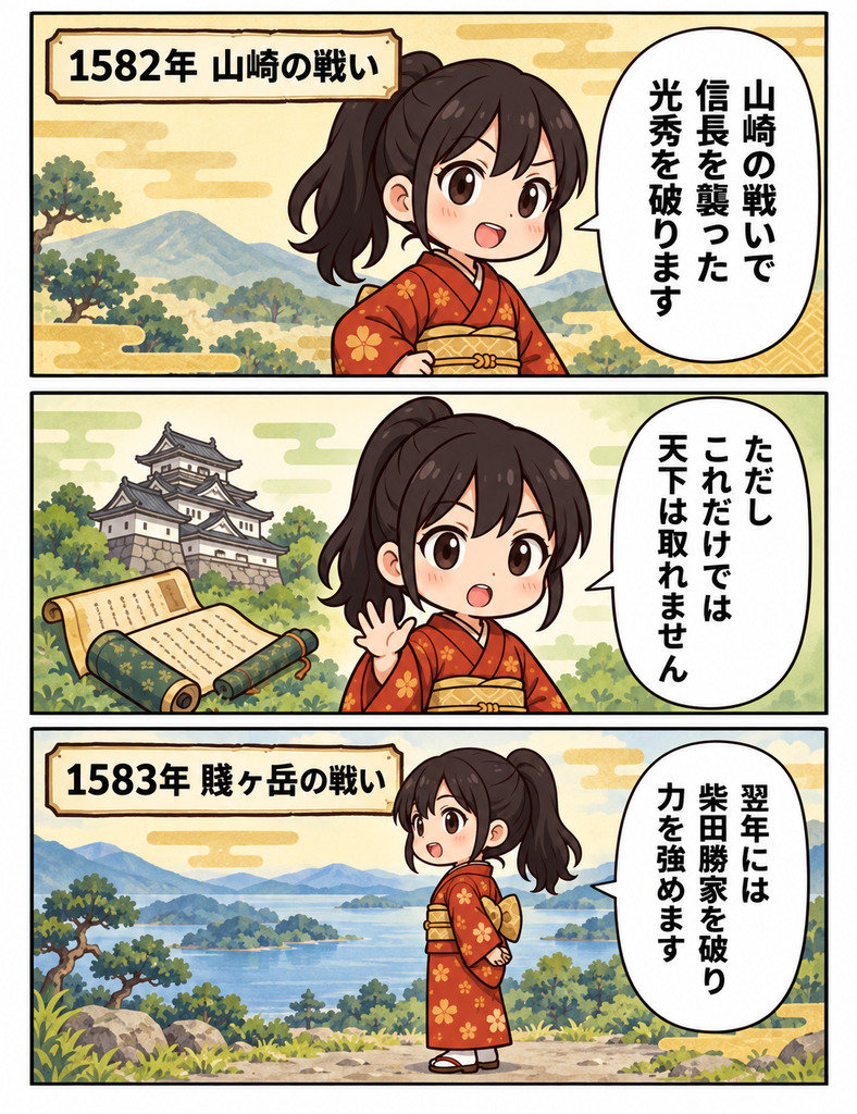 マンガでわかる03，山崎の戦い
