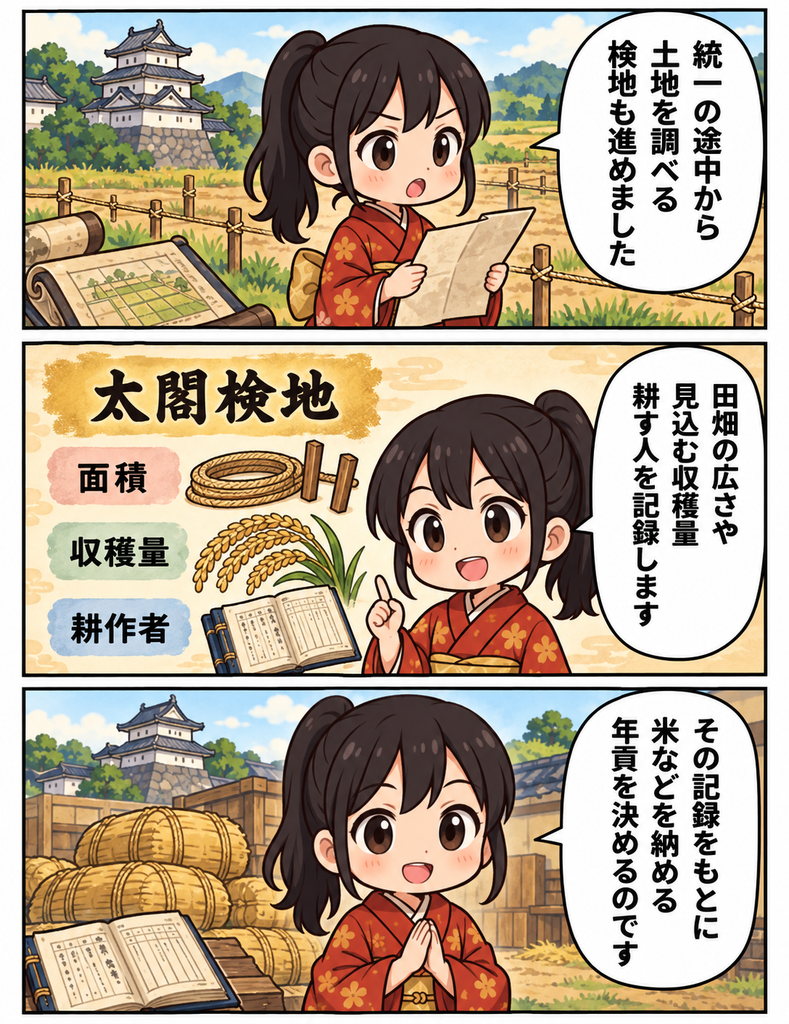 マンガでわかる08，検地と刀狩