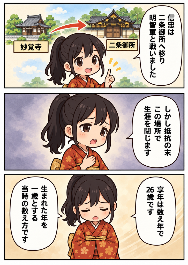 マンガで分かる09,二条御所での最後の戦い