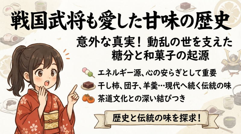 戦国時代の甘味とお菓子｜武士が愛した和菓子の歴史と現代への影響