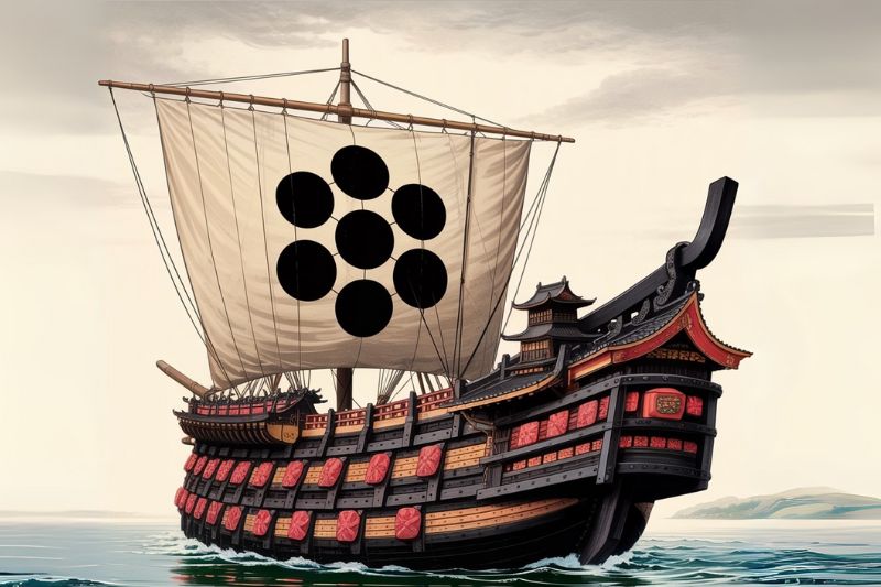 信長の鉄甲船・阿武丸イメージ図