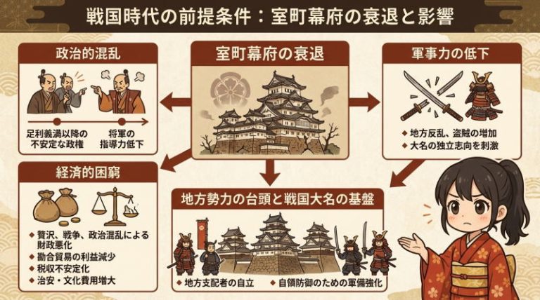 戦国時代はなぜ始まった?原因と歴史的背景を分かりやすく解説【室町幕府衰退から応仁の乱まで】 | 戦国時代探訪