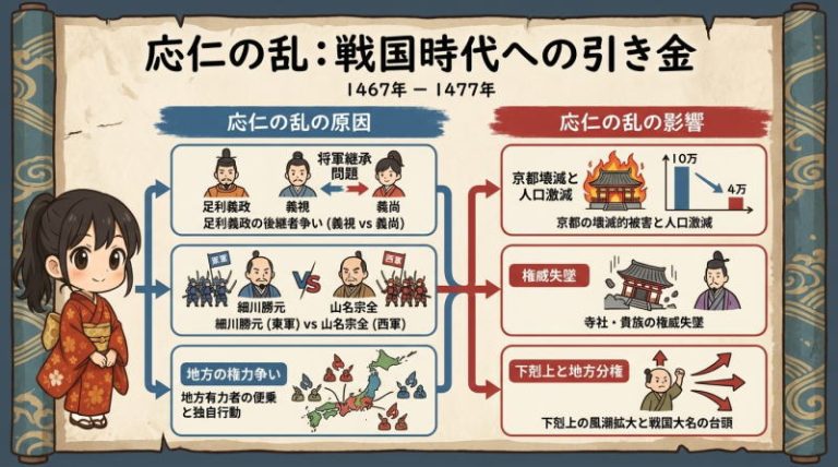 戦国時代はなぜ始まった?原因と歴史的背景を分かりやすく解説【室町幕府衰退から応仁の乱まで】 | 戦国時代探訪