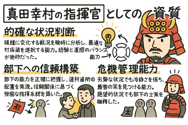 真田幸村の指揮官としての資質をわかりやすく説明した図解