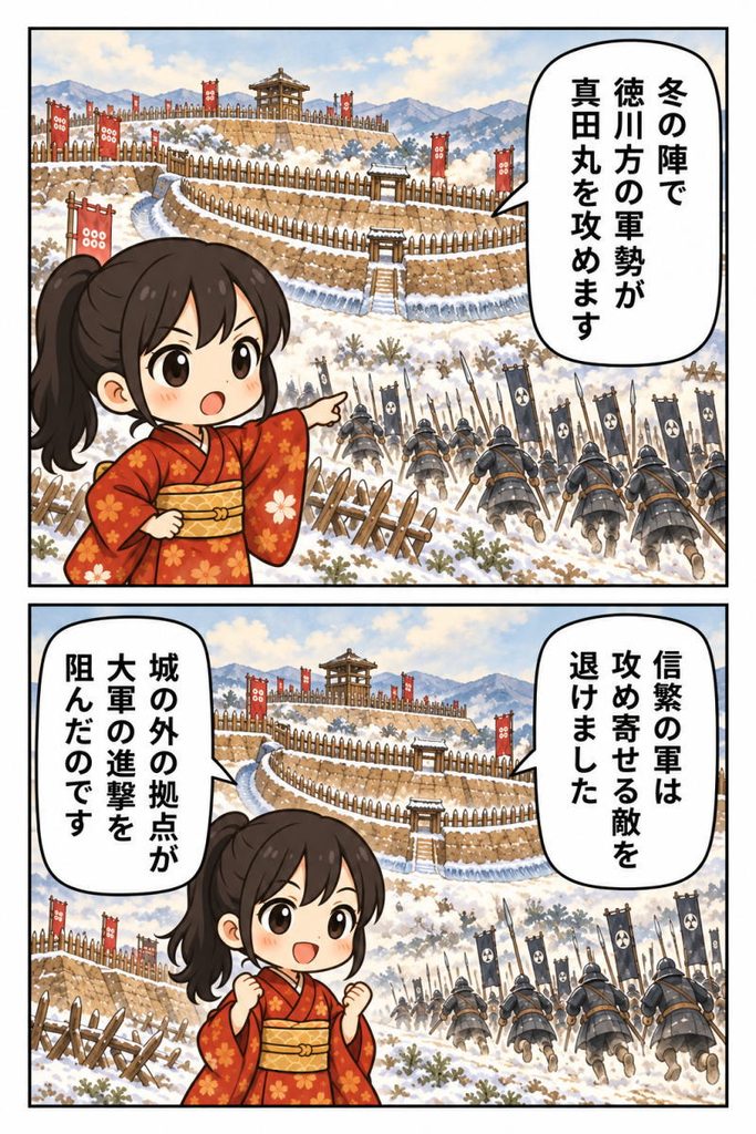 まんがでわかる、冬の陣での戦術的特徴