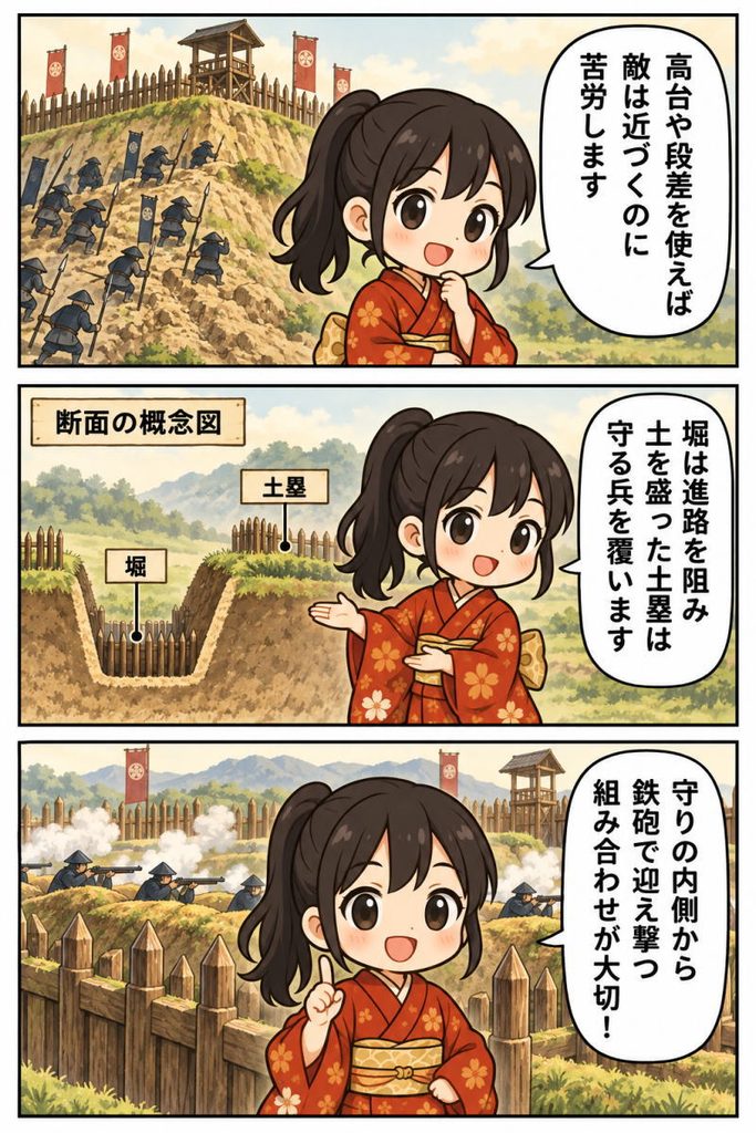 まんがでわかる、築城技術の詳細分析