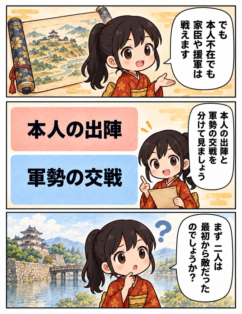 マンガで分かる02,本人不在でも援軍は送っていた。