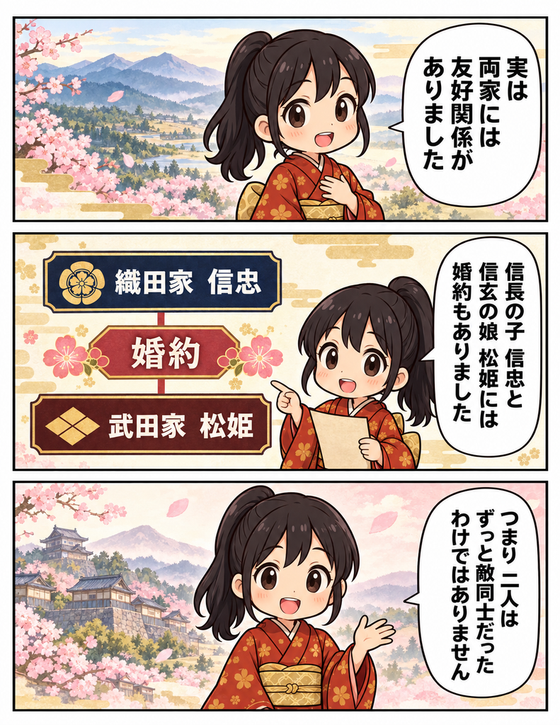 マンガで分かる、両者の関係変遷:友好から敵対へ
