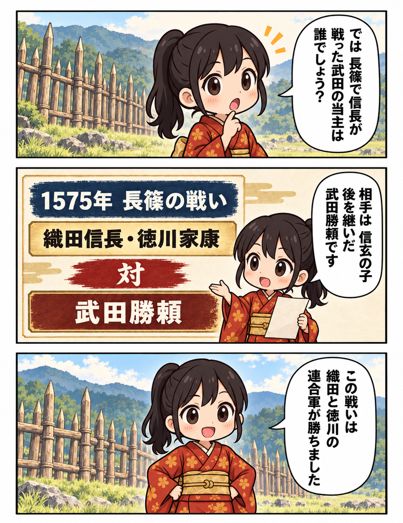 マンガで分かる、長篠の戦い(1575年)- 信長が勝ったのは息子の勝頼