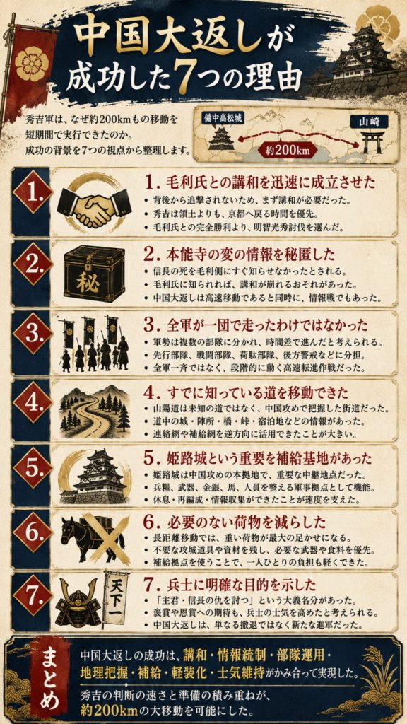 中国大返しが成功した7つの理由