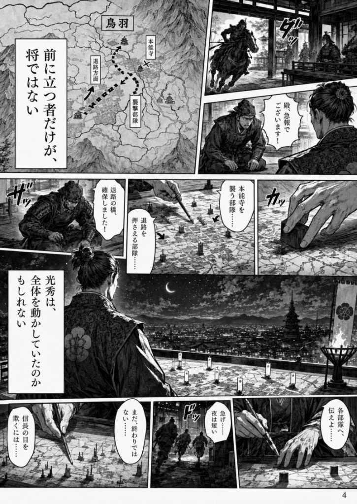 明智光秀は本能寺にいなかったのか?-マンガで見る「本能寺の変」4ページ目