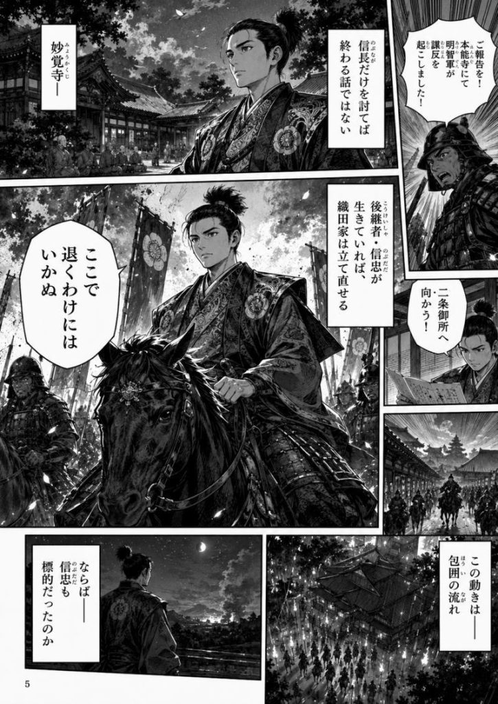 本能寺の変の標的は信長だけだったのか?-マンガで見る「本能寺の変」5ページ目